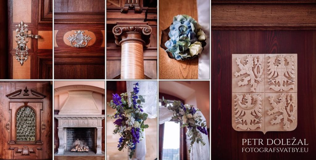 fotografování detailů místa svatebního obřadu před zahájením
