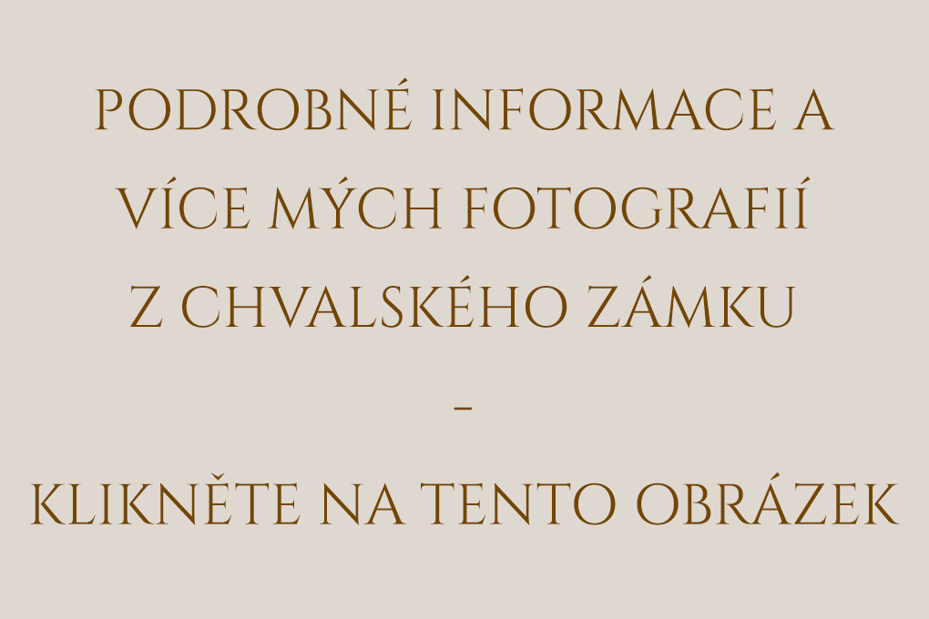 Text: Podrobné informace k fotografování svateb na Chvalském zámku - klikněte na tento obrázek