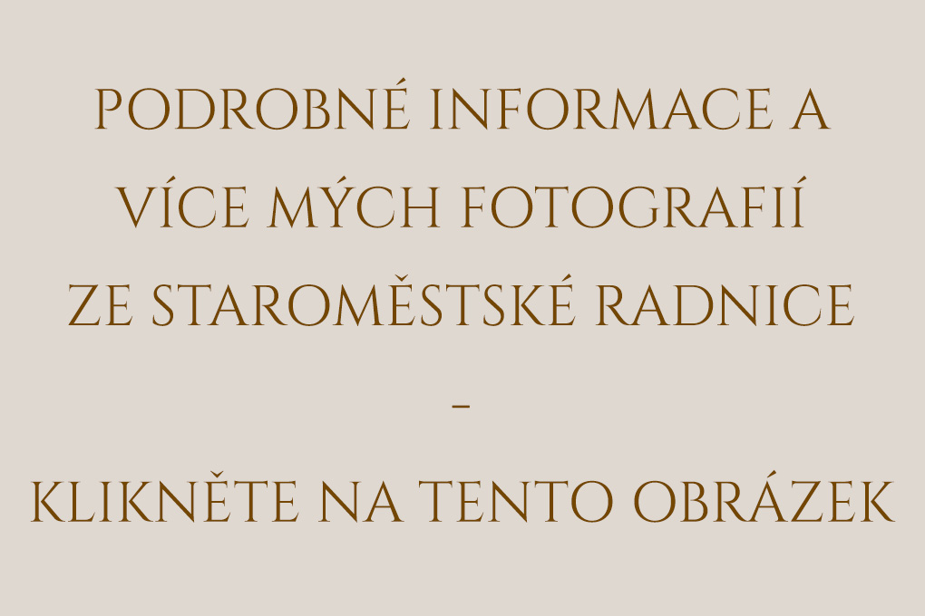 Text: Podrobné informace k fotografování svateb na Staroměstské radnici - klikněte na tento obrázek
