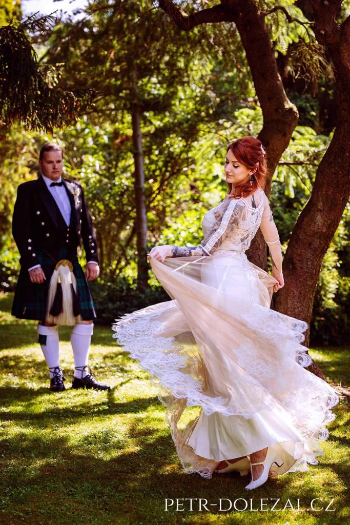 Photo of a wedding in a Scottish style