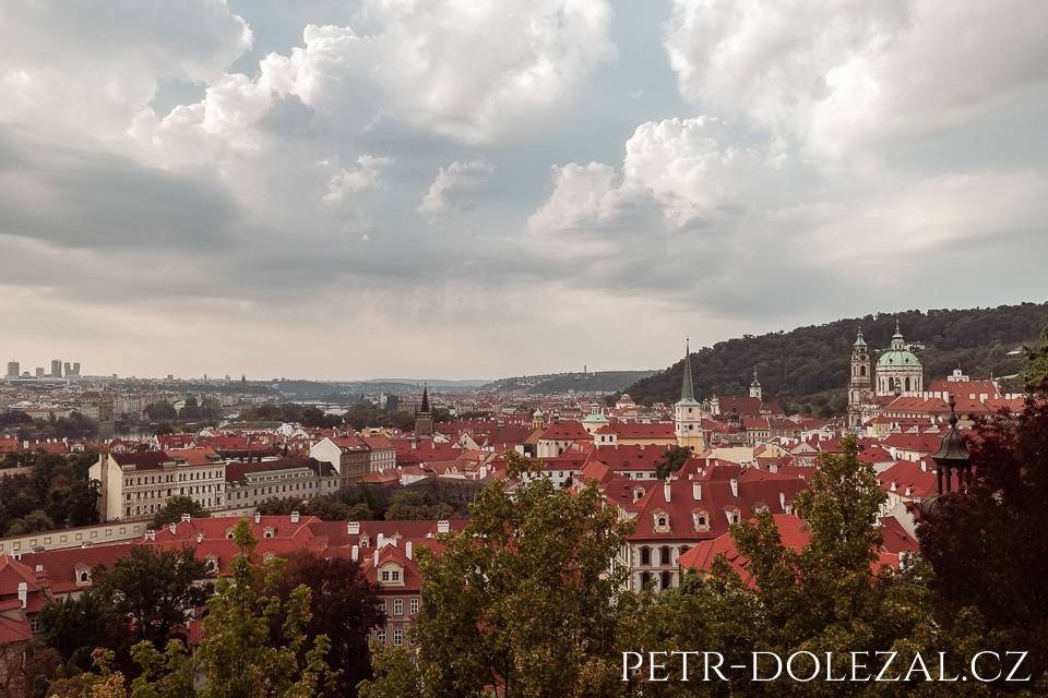 View over Prague from wedding venue Villa Richter