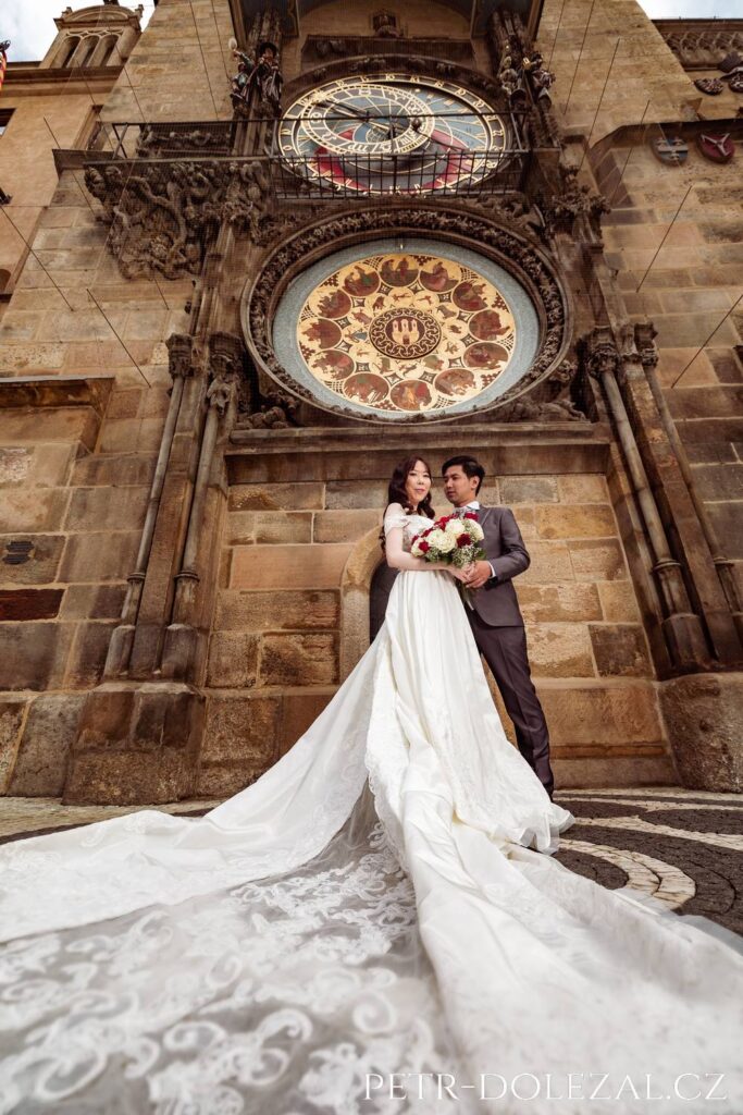 Pre Wedding photo from Prague Orloj Astronomical Clock in Old Town Square