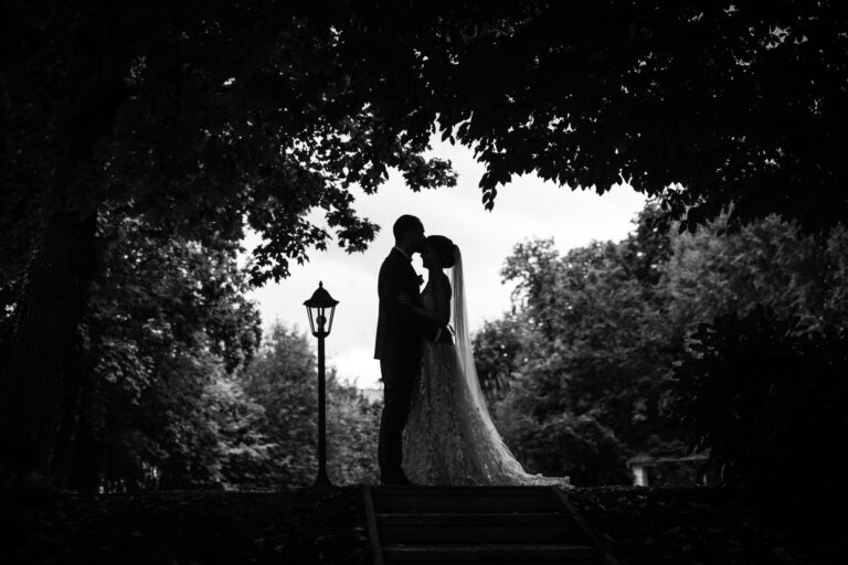 Black&white photo created by a prague wedding photographer